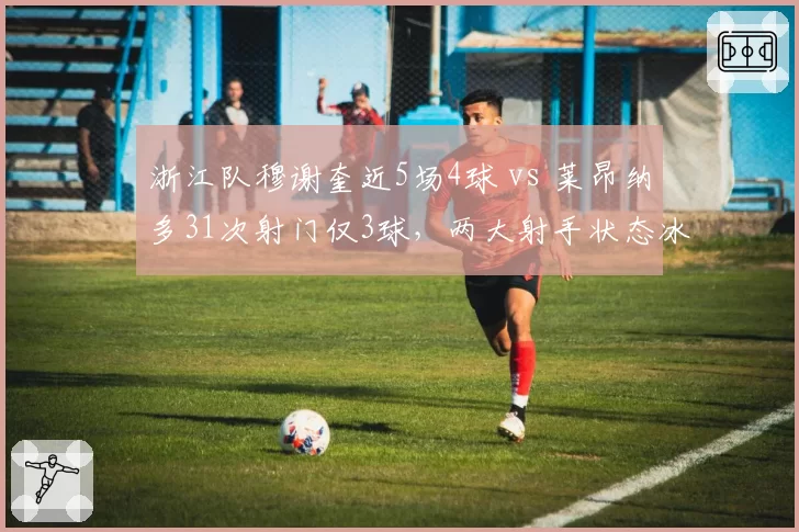 浙江队穆谢奎近5场4球 vs 莱昂纳多31次射门仅3球,两大射手状态冰火两重天